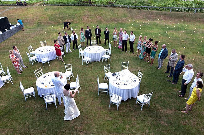 Hochzeitsempfang bei Villa auf Bali