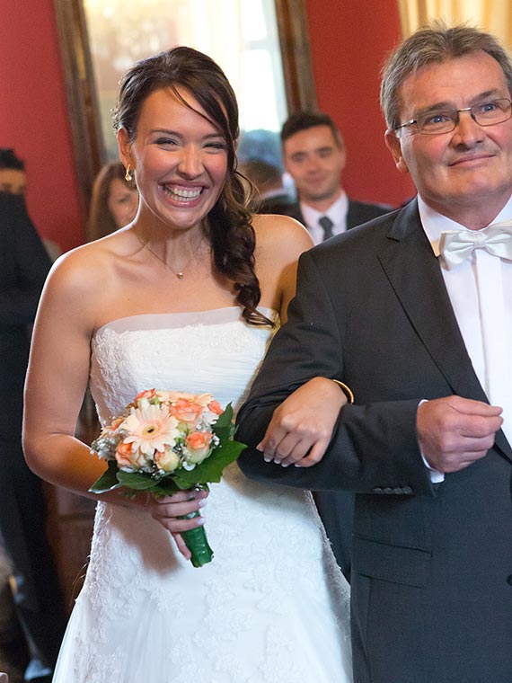 Bride and father