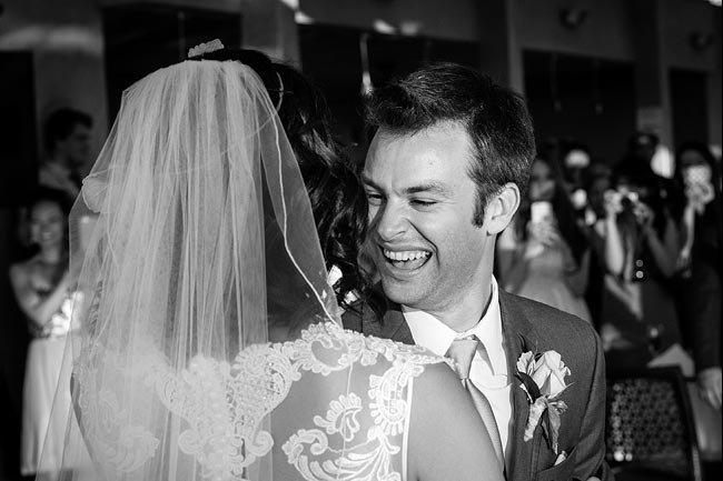 Bride and groom's first dance at a vinery in Temecula